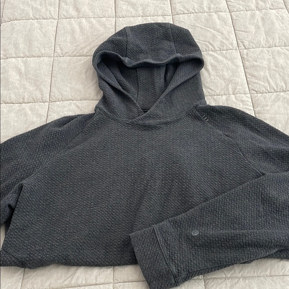Lululemon Gray Sweatshirt with Ribbed Knit
